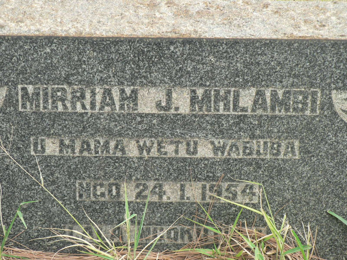 MHLAMBI Mirriam J. -1954