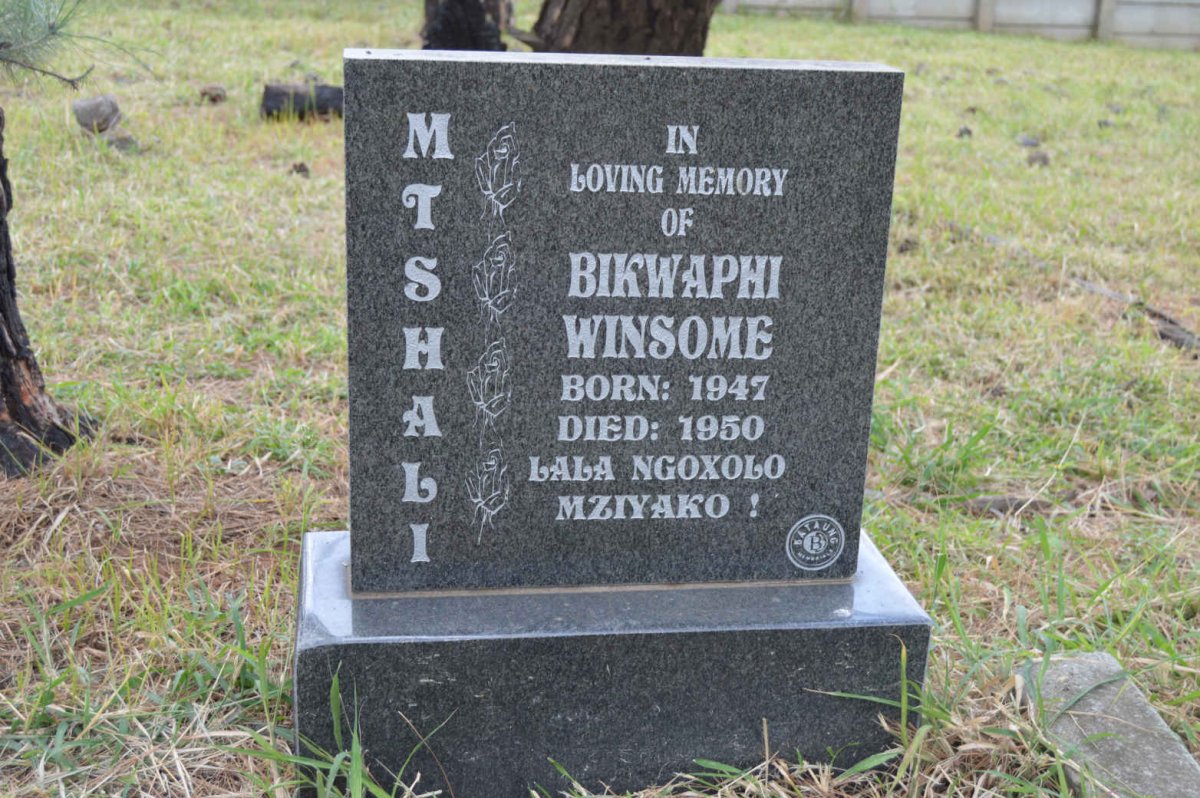MTSHALI Bikwaphi Winsome 1947-1950