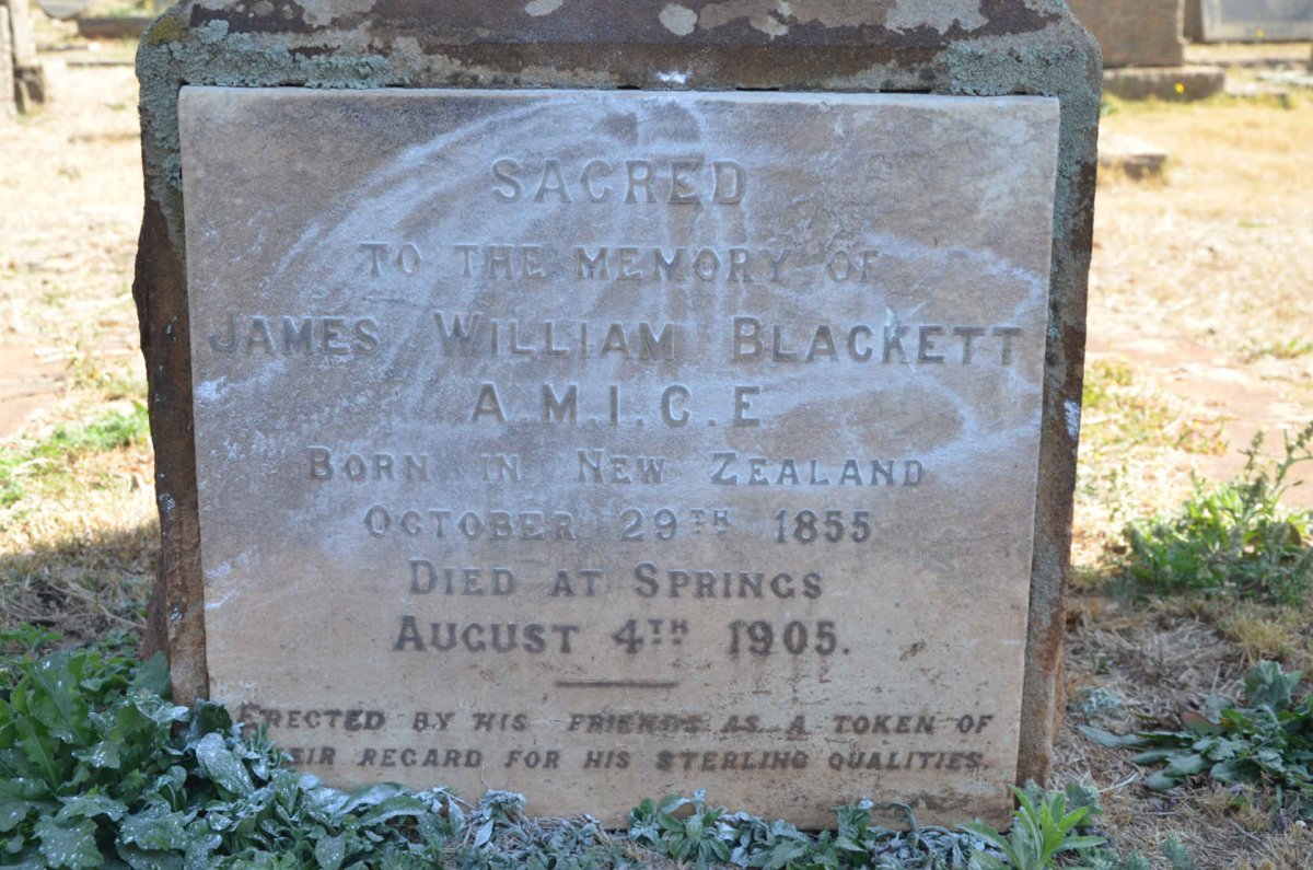 BLACKETT James William 1855-1905