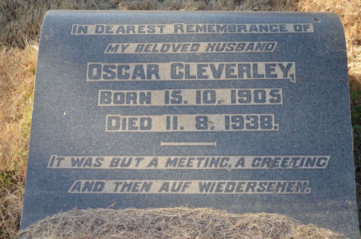 CLEVERLEY Oscar 1905-1938