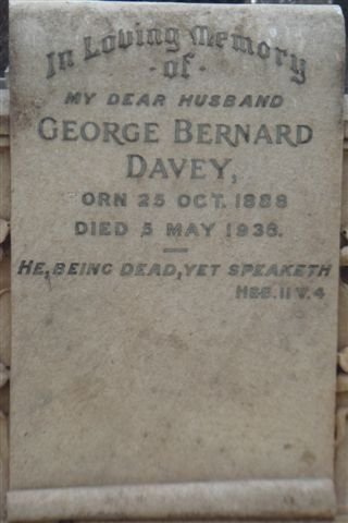 DAVEY George Bernard 1888-1938