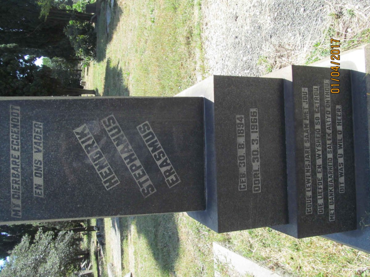 ERASMUS Hendrik Stephanus 1894-1966
