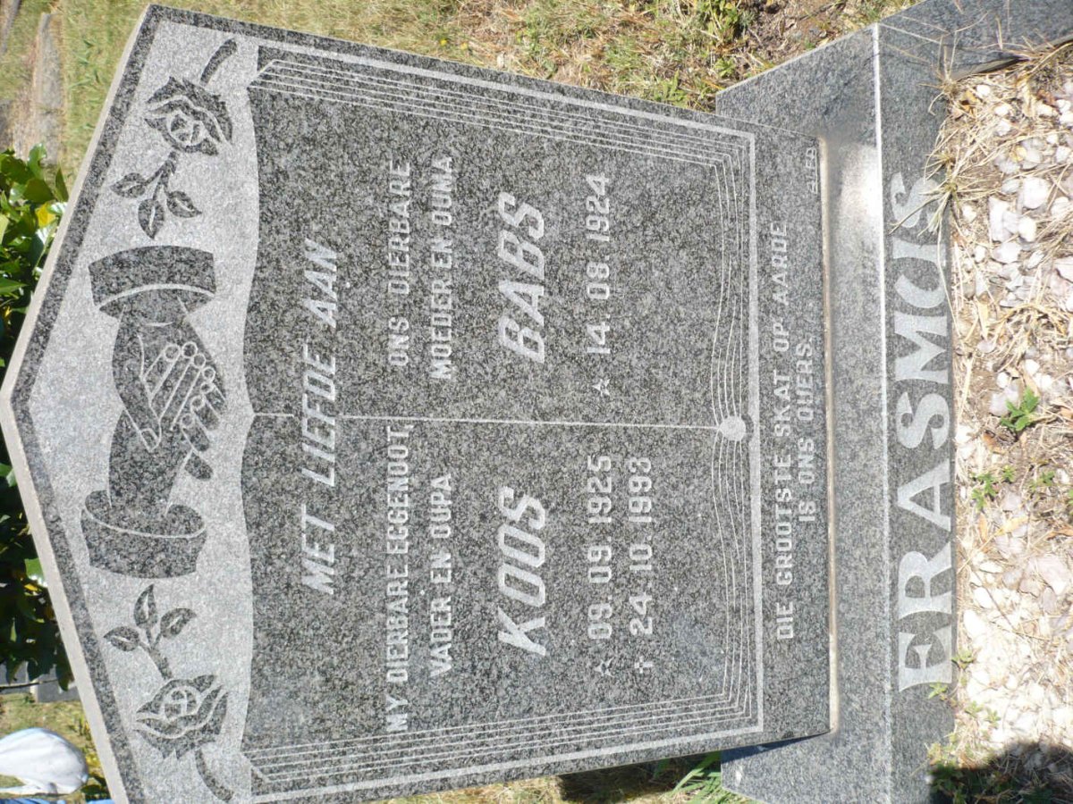 ERASMUS Koos 1925-1993 &amp; Babs 1924-