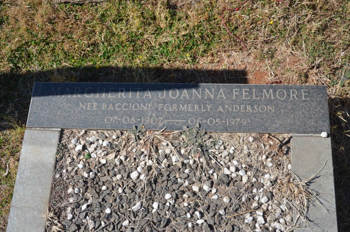 FELMORE Margherita Joanna formerly ANDERSON nee BACCIONI 1907-1979