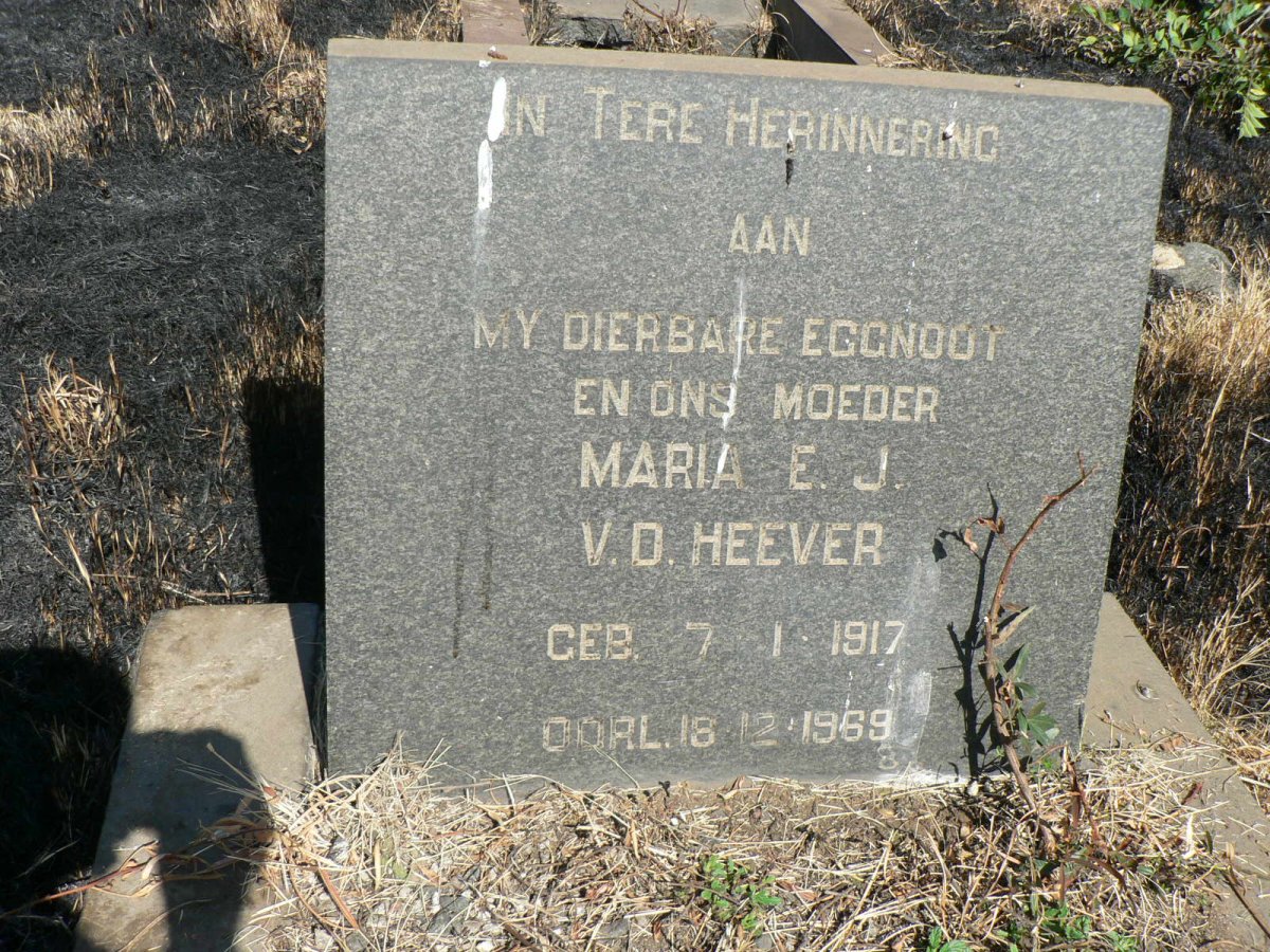 HEEVER Maria E.J., v.d. 1917-1969