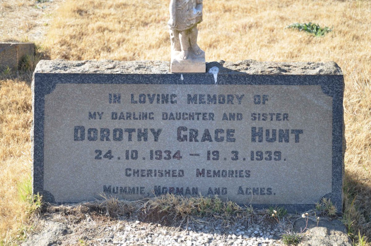 HUNT Dorothy Grace 1934-1939