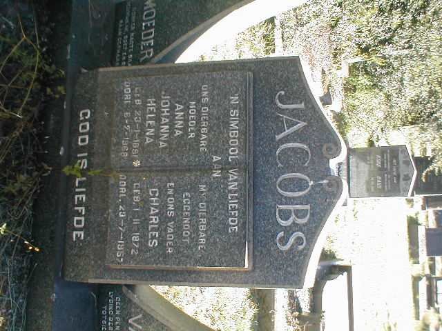 JACOBS Charles 1872-1957 &amp; Anna Johanna Helena 1891-1968