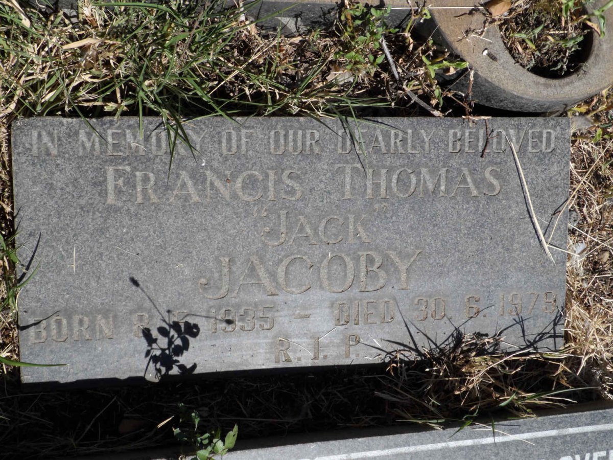 JACOBY Francis Thomas Jack 1935-1979