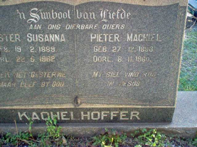 KACHELHOFFER Pieter Machiel 1883-1960 &amp; Hester Susanna 1889-1962