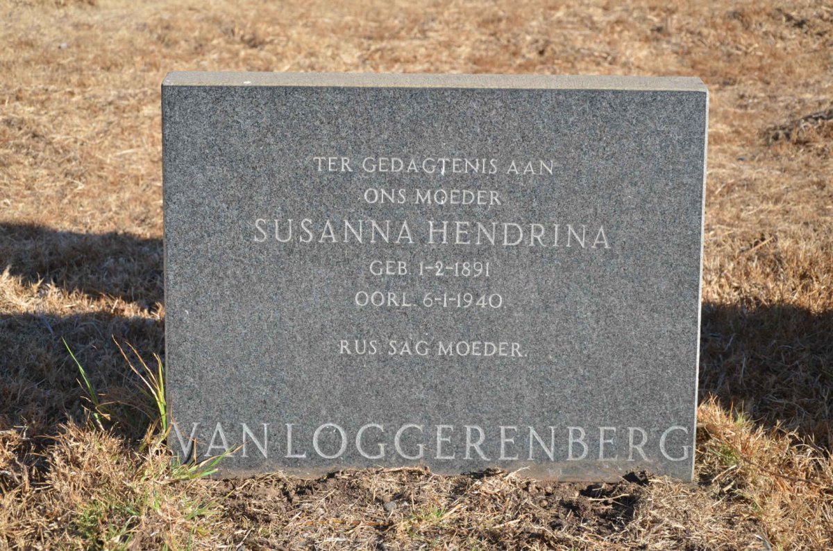 LOGGERENBERG Susanna Hendrina, van 1891-1940