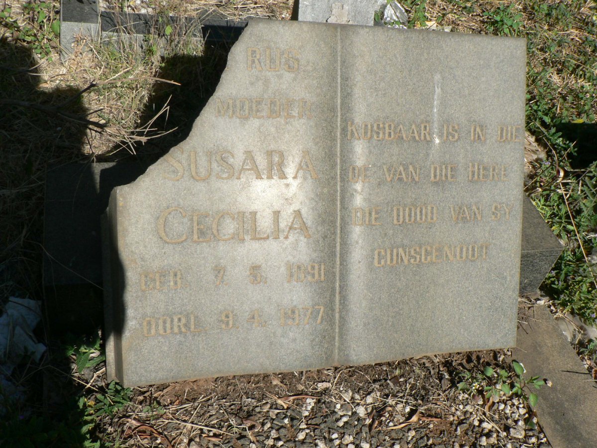 NIEKERK Susara Cecilia, van nee BARNARD 1891-1977