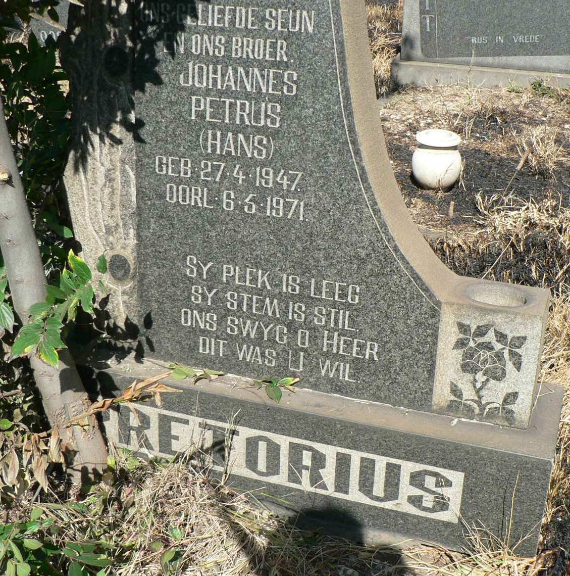 PRETORIUS Johannes Petrus 1947-1971