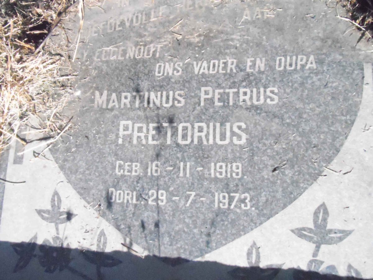 PRETORIUS Martinus Petrus 1919-1973