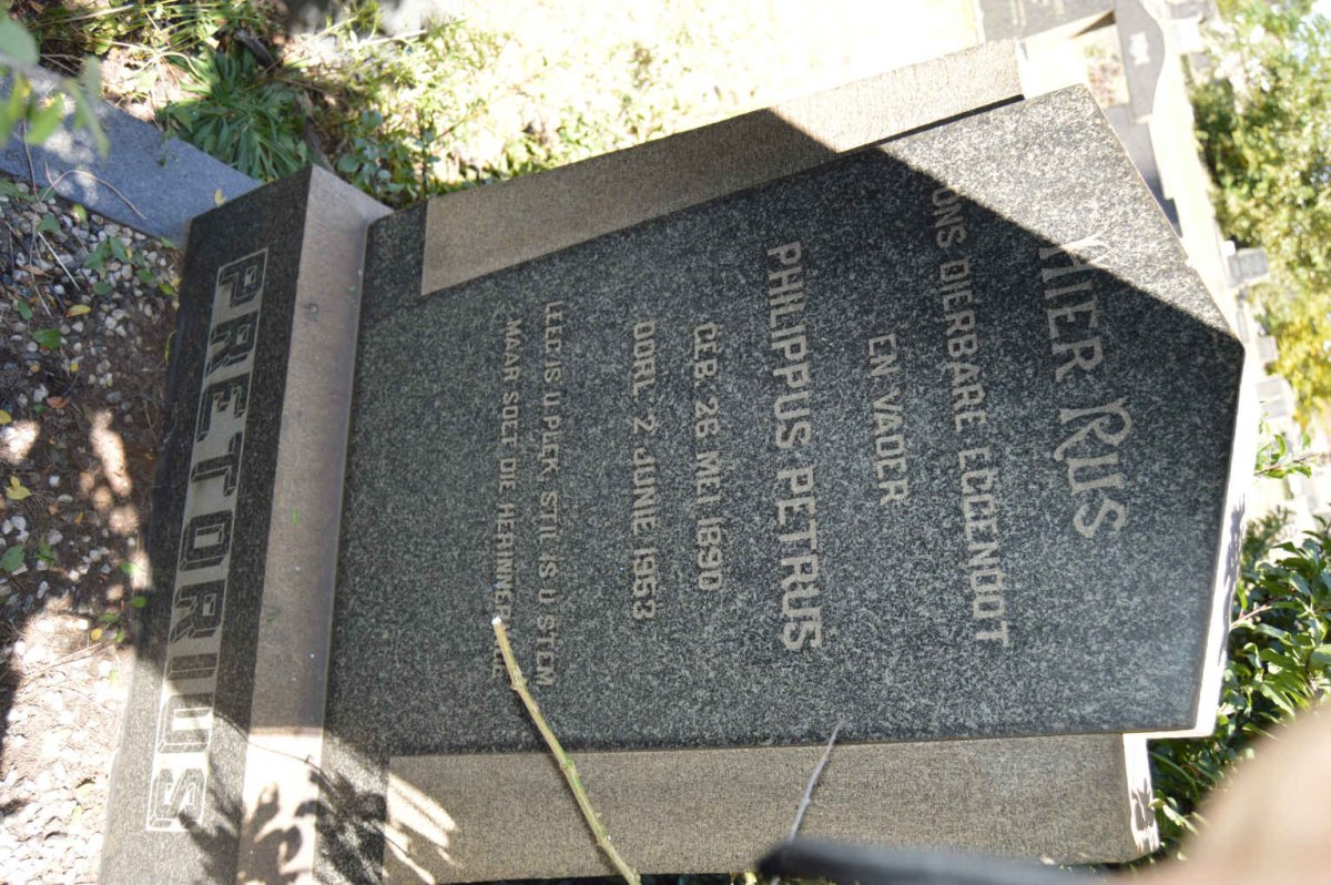 PRETORIUS Philippus Petrus 1890-1953