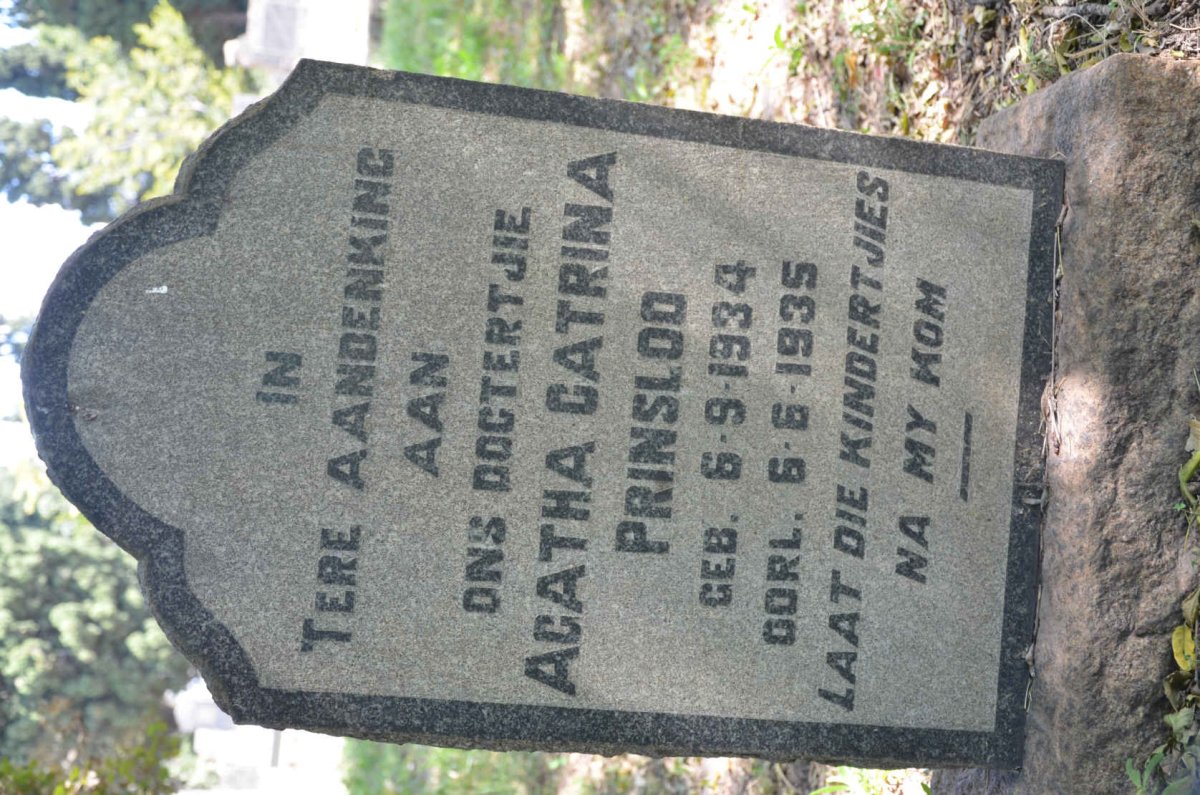 PRINSLOO Agatha Catrina 1934-1935