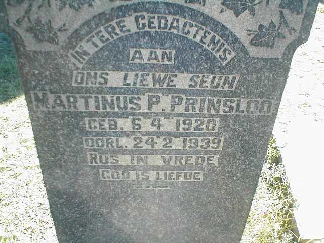 PRINSLOO Martinus P. 1920-1939