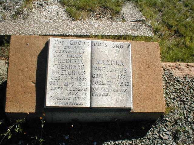 PRETORIUS Frederik Coenraad 1859-1941 &amp; Martina 1861-1945