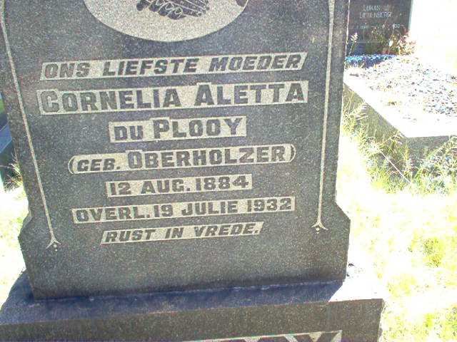 PLOOY Cornelia Aletta, du nee OBERHOLZER 1884-1932