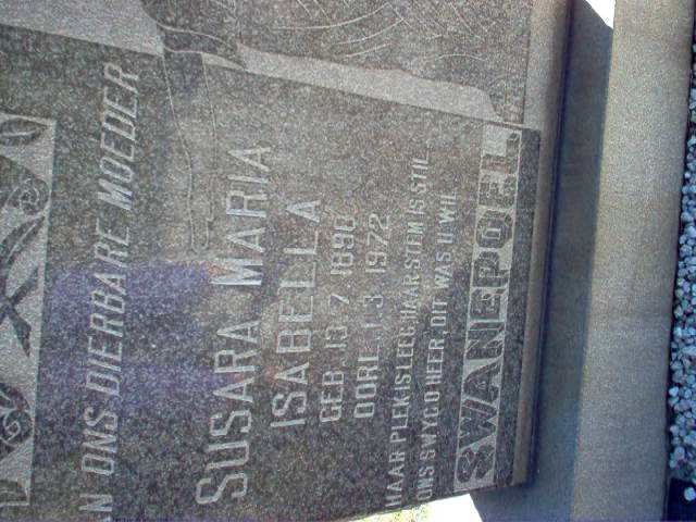 SWANEPOEL Susara Maria Isabella 1890-1972