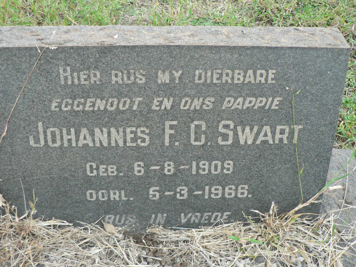 SWART Johannes F.C. 1909-1966