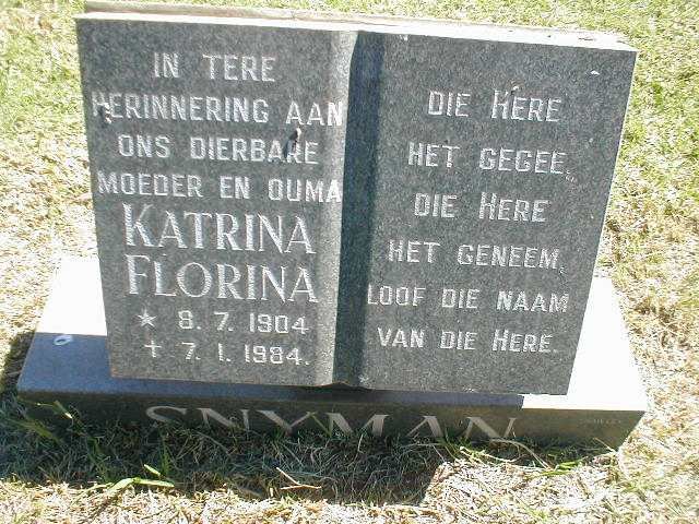 SNYMAN Katrina Florina 1904-1984