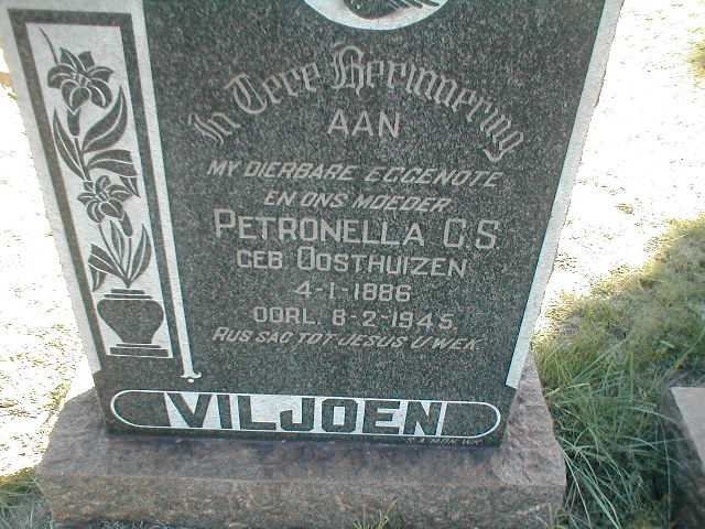 VILJOEN Petronella C.S. nee OOSTHUIZEN 1886-1945