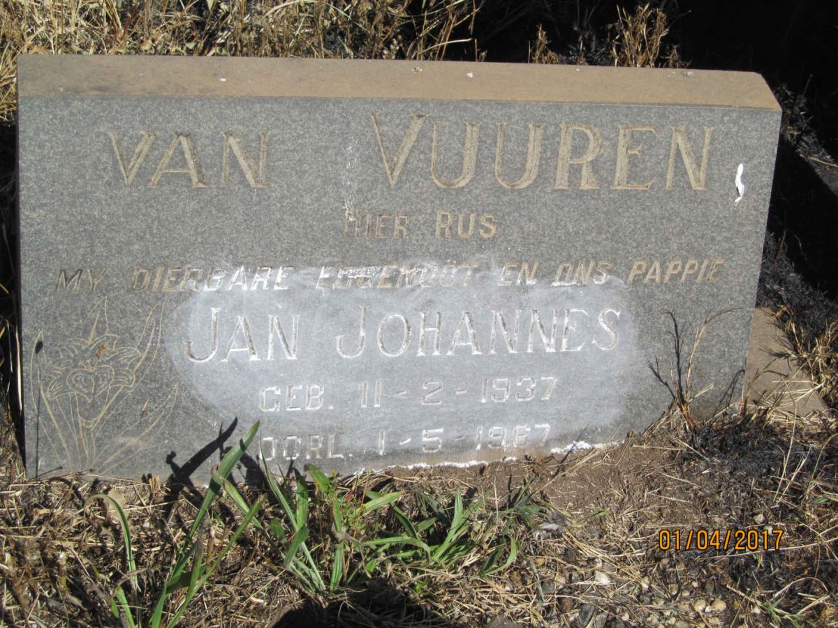 VUUREN Jan Johannes, van 1937-1967