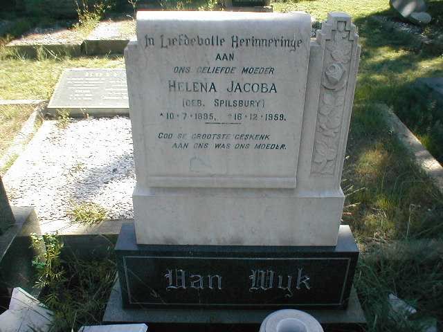 WYK Helena Jacoba, van nee SPILSBURY 1895-1959