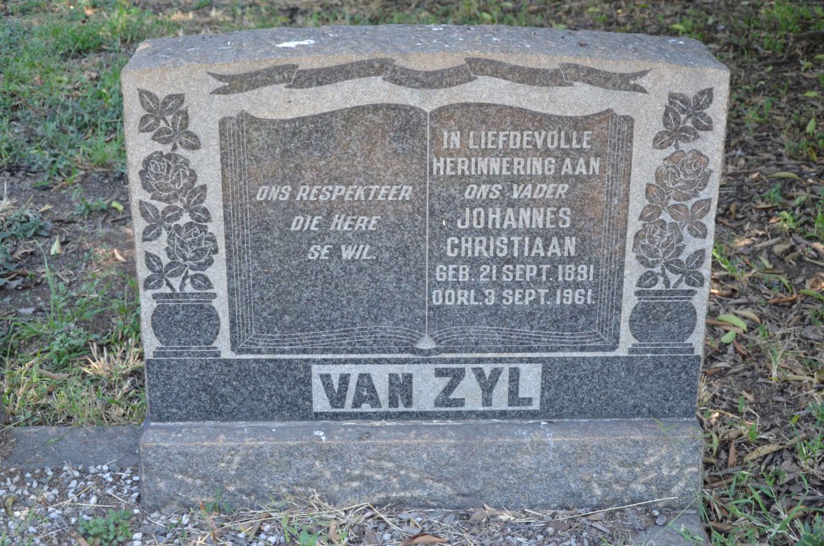 ZYL Johannes Christiaan, van 1891-1961