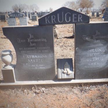 KRUGER Theunis Jacobus Petrus 1923-1988 &amp; Catharina Maria 1927-1979