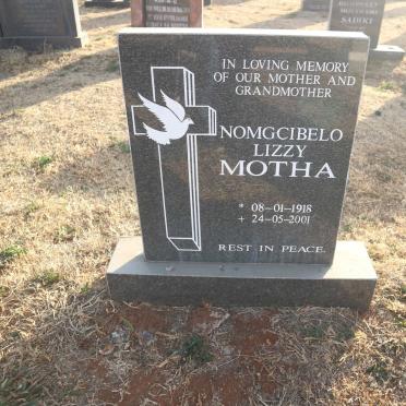 MOTHA Nomgcibelo Lizzy 1918-2001