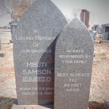 MASEKO Mbuti Samson 1944-1995