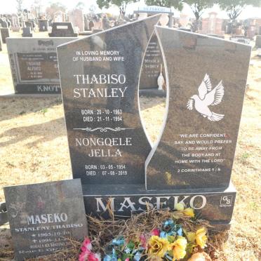 MASEKO Thabiso Stanley 1963-1994 &amp; Nongqele Jella 1954-2019