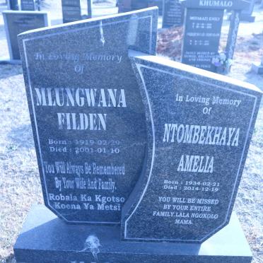 MASHABELA Mlungwana Filden 1919-2001 &amp; Ntombekhaya Amelia 1934-2014