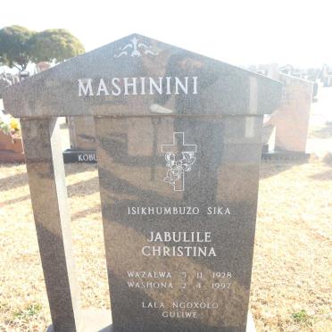 MASHININI Jabulile Christina 1928-1997