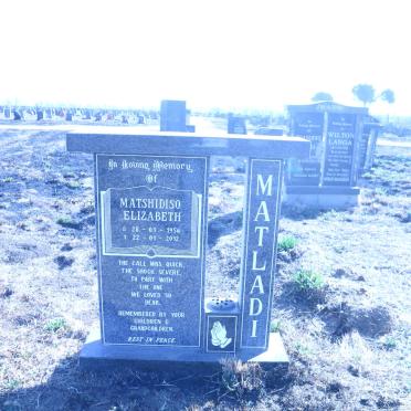 MATLADI Matshidiso Elizabeth 1956-2012