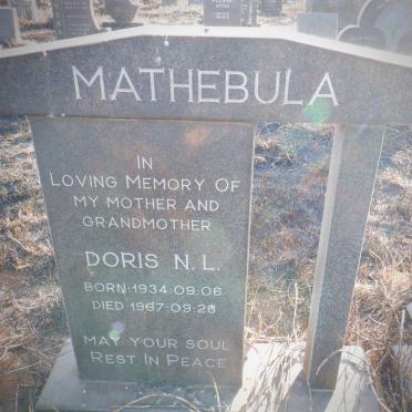 MATHEBULA Doris N.L. 1934-1997