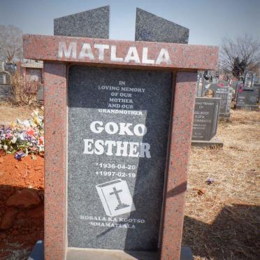 MATLALA Goko Esther 1936-1997