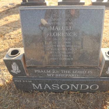 MASONDO Malulu Florence 1935-1998