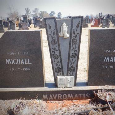 MAVROMATIS Michael 1916-1980 &amp; Maria 1925-1980