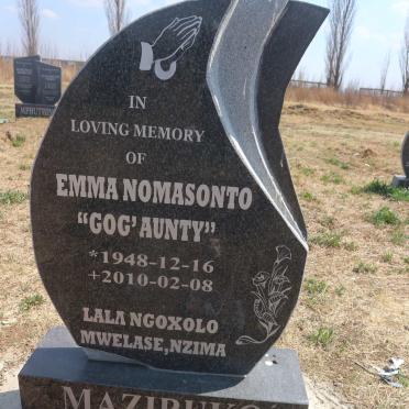 MAZIBUKO Emma Nomasonto 1948-2010