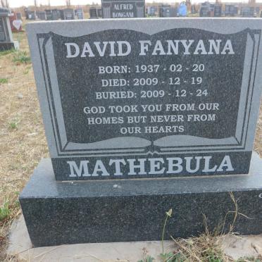 MATHEBULA David Fanyana 1937-2009