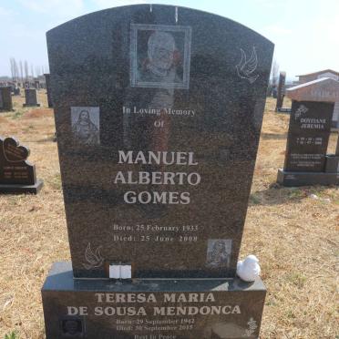 MARQUES Manuel Alberto Gomes 1933-2008 &amp; Teresa Maria De Sousa Mendonca 1942-2015