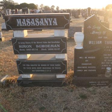 MASASANYA Simon Schoeman 1937-1996 :: MASASANYA William Thabo 1972-2010