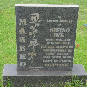 MASEKO Sifiso Ike 1973-2005