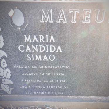 MATEUS Maria Candida Simao 1928-1981