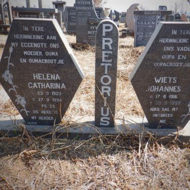 PRETORIUS Wiets Johannes 1916-1999 &amp; Helena Catharina 1923-1994