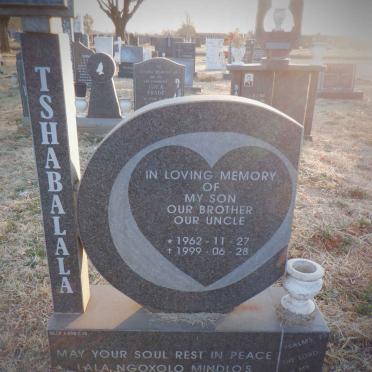 TSHABALALA Ngoxolo Mindlos 1962-1999