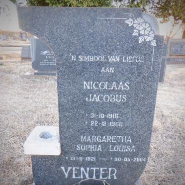VENTER Nicolaas Jacobus 1916-1968 &amp; Margaretha Sophia Louisa 1921-2004 :: VENTER Nicolaas J. 1943-2004