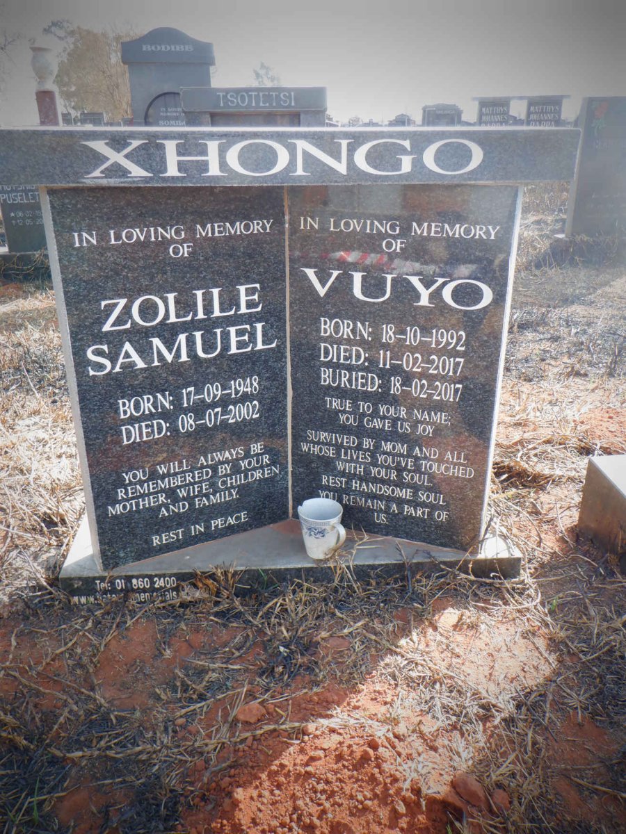 XHONGO Zolile Samuel 1948-2002 :: XHONGO Vuyo 1992-2017